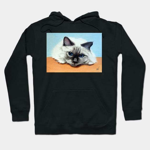 Birman Cat Hoodie by Sandra Warmerdam